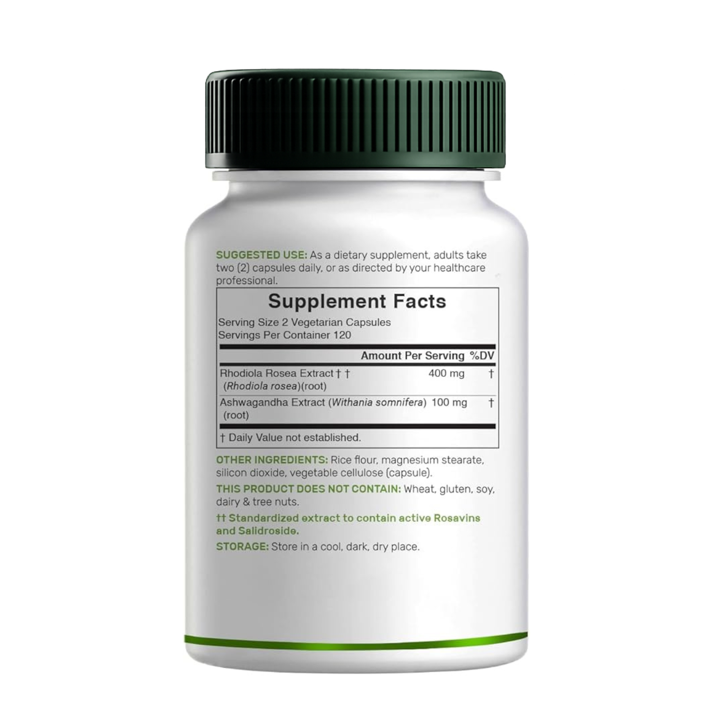 Rhodiola Rosea - Natural Adaptogen Made in USA [400mg]